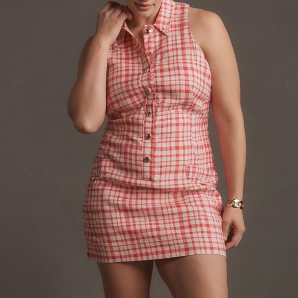 Anthropologie Maeve Red Collard Dress - Picture 2 of 3